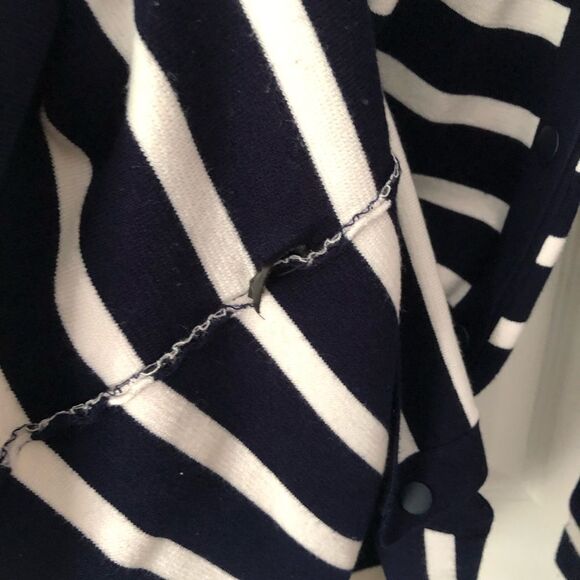 Zara knit sweater striped top side buttons tunic, size small - Picture 7 of 9